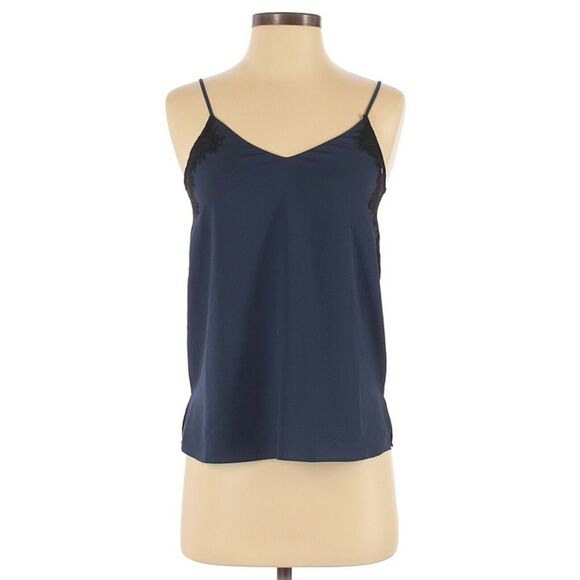 COOPER & ELLA Klara lace camisole cami top blouse tank in navy blue Size XXS NEW - Picture 1 of 8